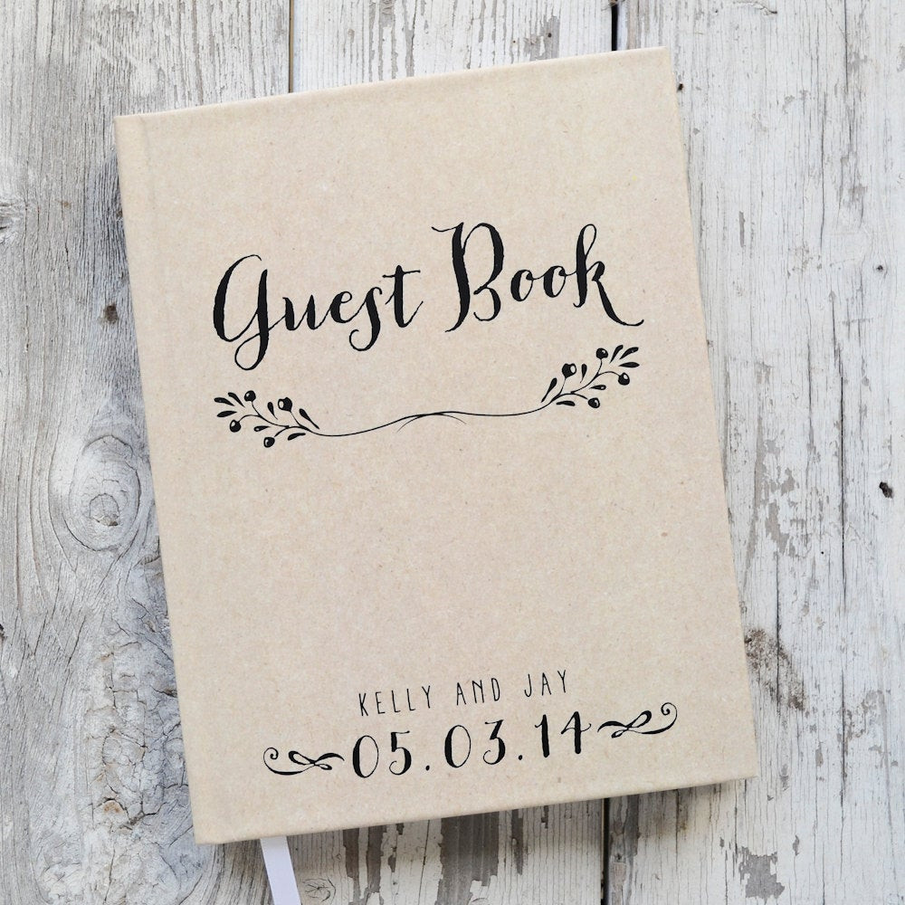 How To Make A Wedding Guest Book
 Wedding Guest Book Wedding Guestbook Custom Guest Book
