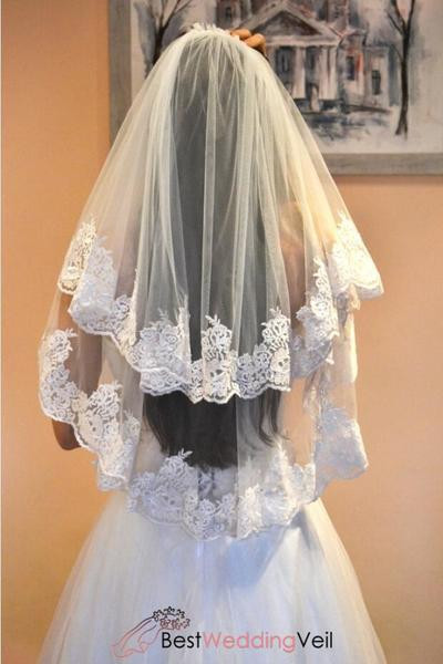 How To Make A Wedding Veil With Lace Trim
 Inexpensive plete Wedding Veils Elbow Lace Trim