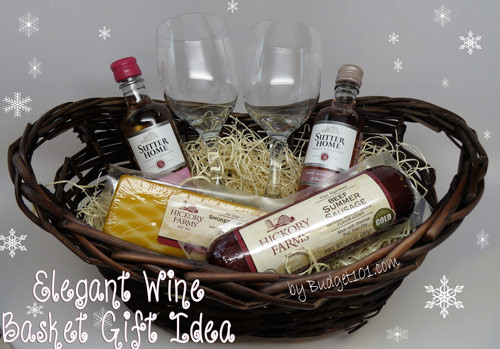 How To Make A Wine Gift Basket Ideas
 Wine Gift Basket under $12
