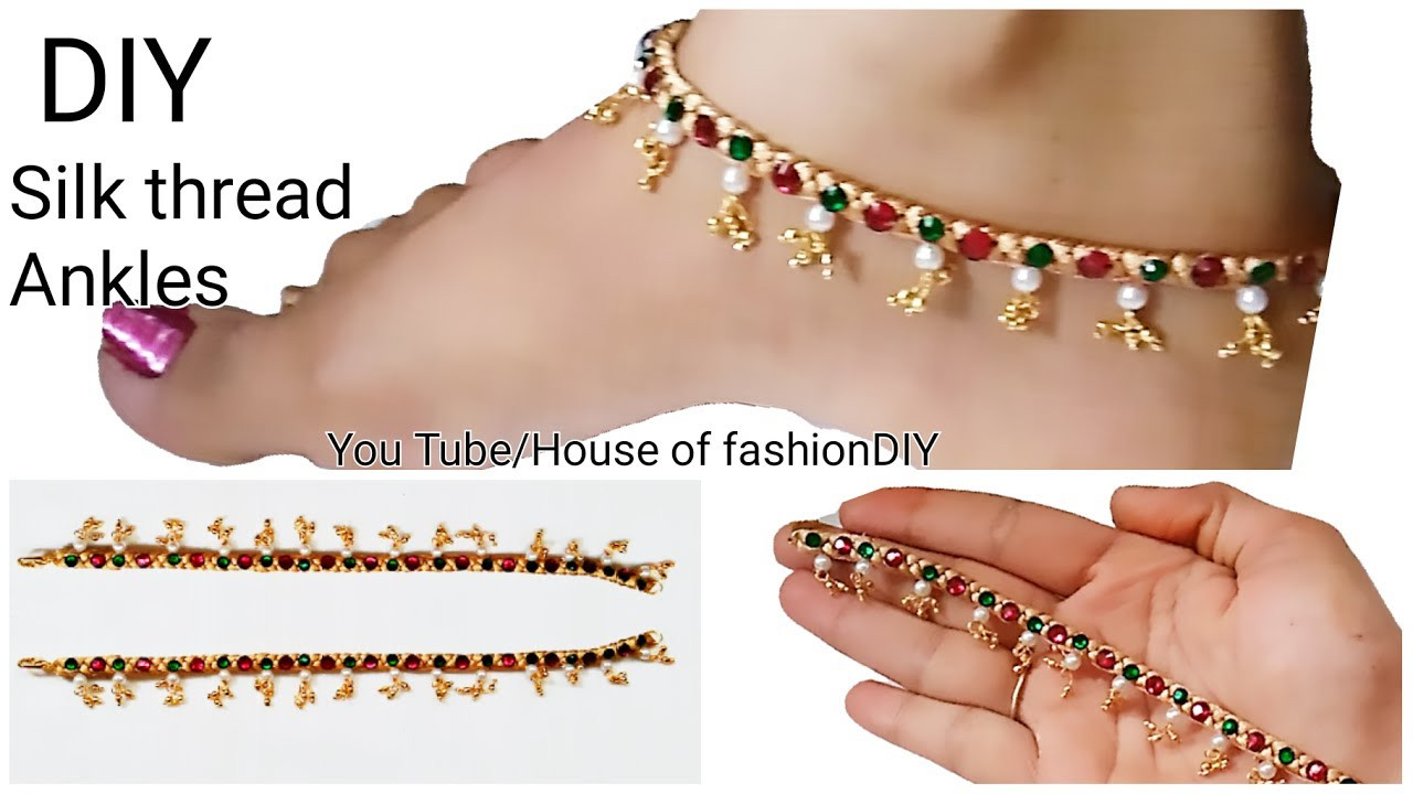 How To Make Anklet
 How To Make Silk Thread Anklet At Home