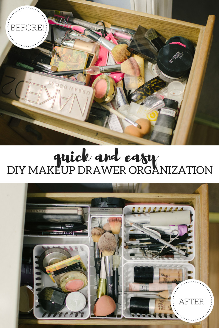 How To Organize Makeup DIY
 Dollar Store Makeup Drawer Organization DIY