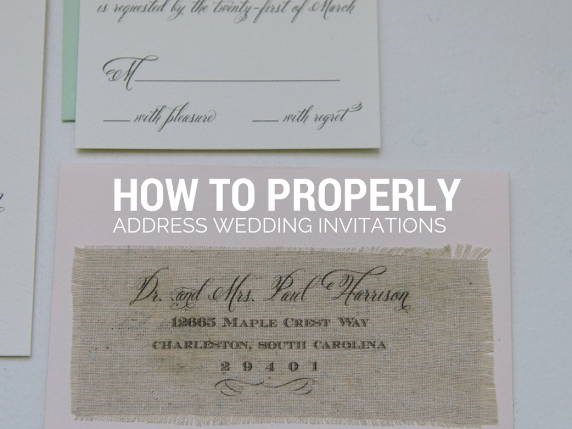 How To Properly Address Wedding Invitations
 how to properly address wedding invitations gangcraft