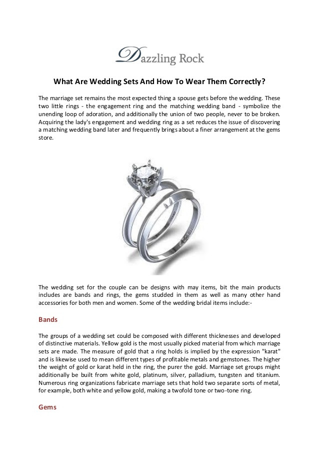 How To Wear A Wedding Ring Set
 What Are Wedding Sets And How To Wear Them Correctly
