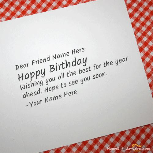 How To Write A Birthday Card
 Cool Birthday Card For Any Friend With Name