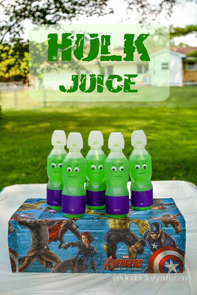 Hulk Birthday Party Supplies
 Hulk Juice Tutorial for an Avengers Themed Birthday Party