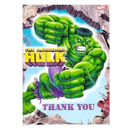 Hulk Birthday Party Supplies
 8 INCREDIBLE HULK THANK YOU NOTES Birthday Party