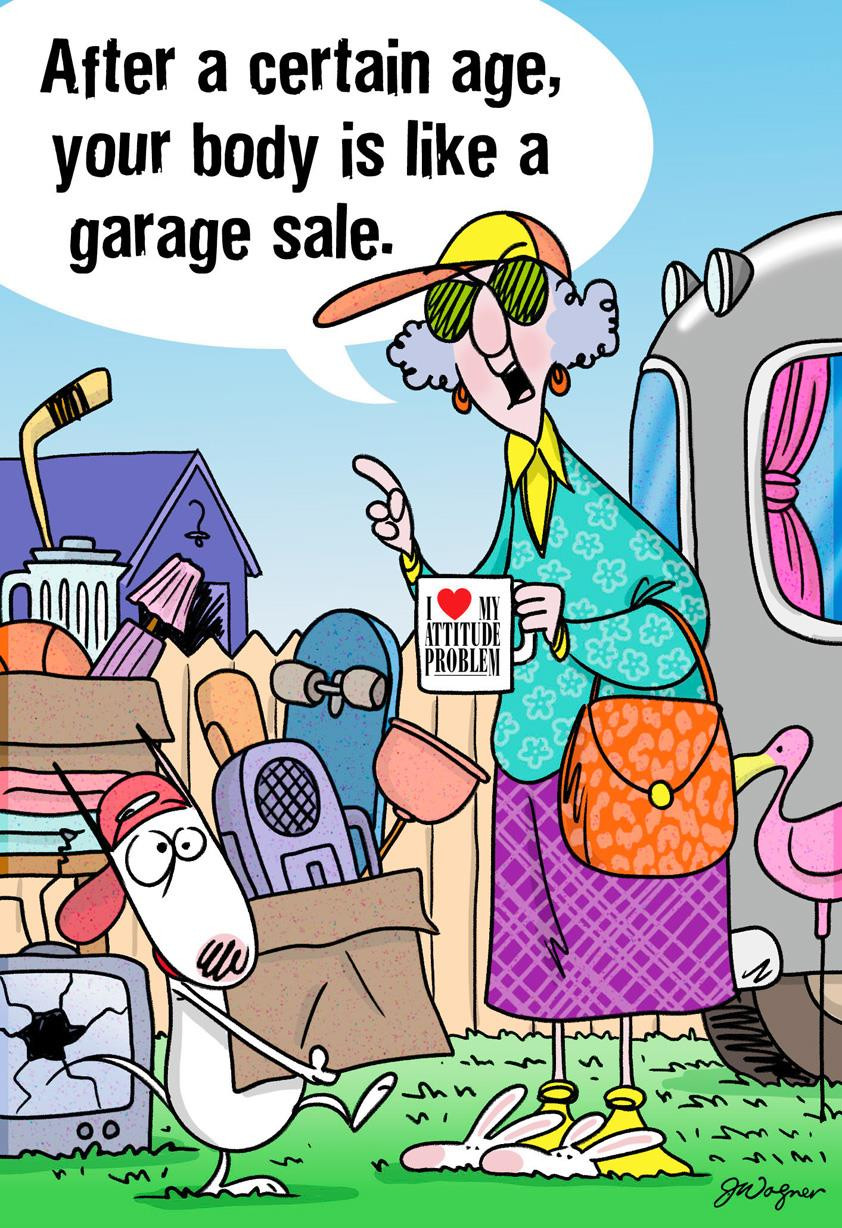 Humorous Birthday Cards
 Maxine™ Aging Is Like a Garage Sale Funny Birthday Card