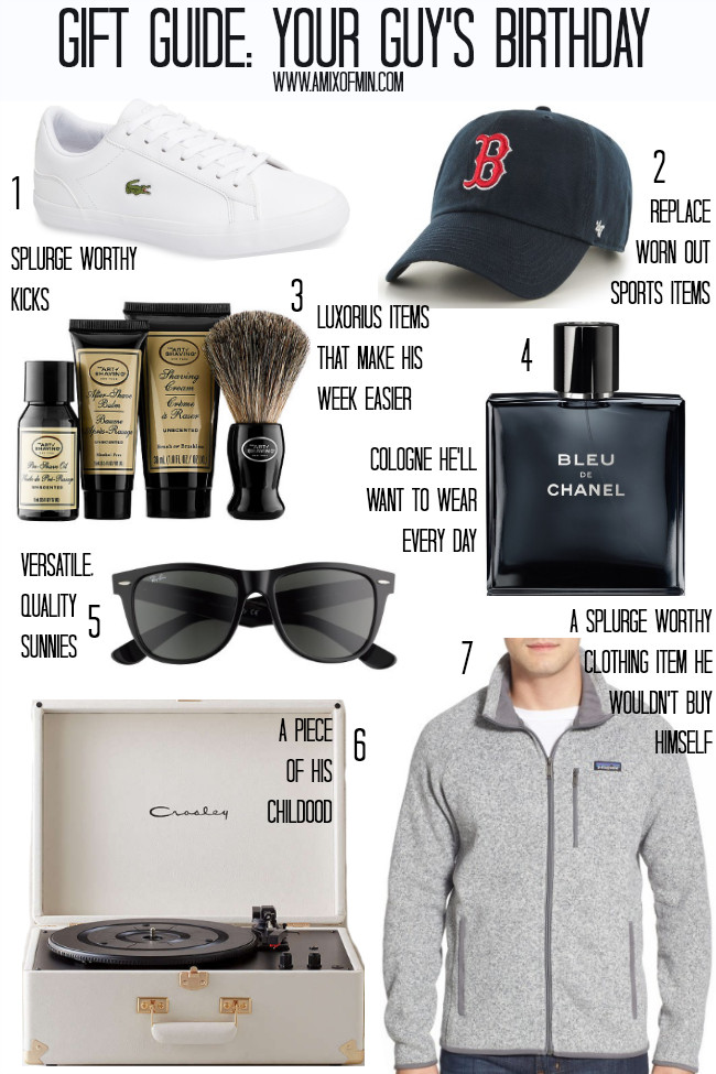 Husband Birthday Gifts
 Gift Guide Your Guy s Birthday A Mix of Min