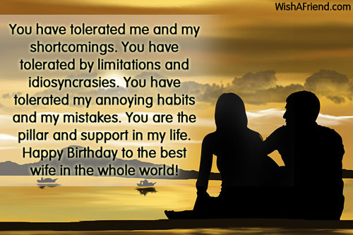 Husband Birthday Quotes From Wife
 Birthday Wishes For Wife