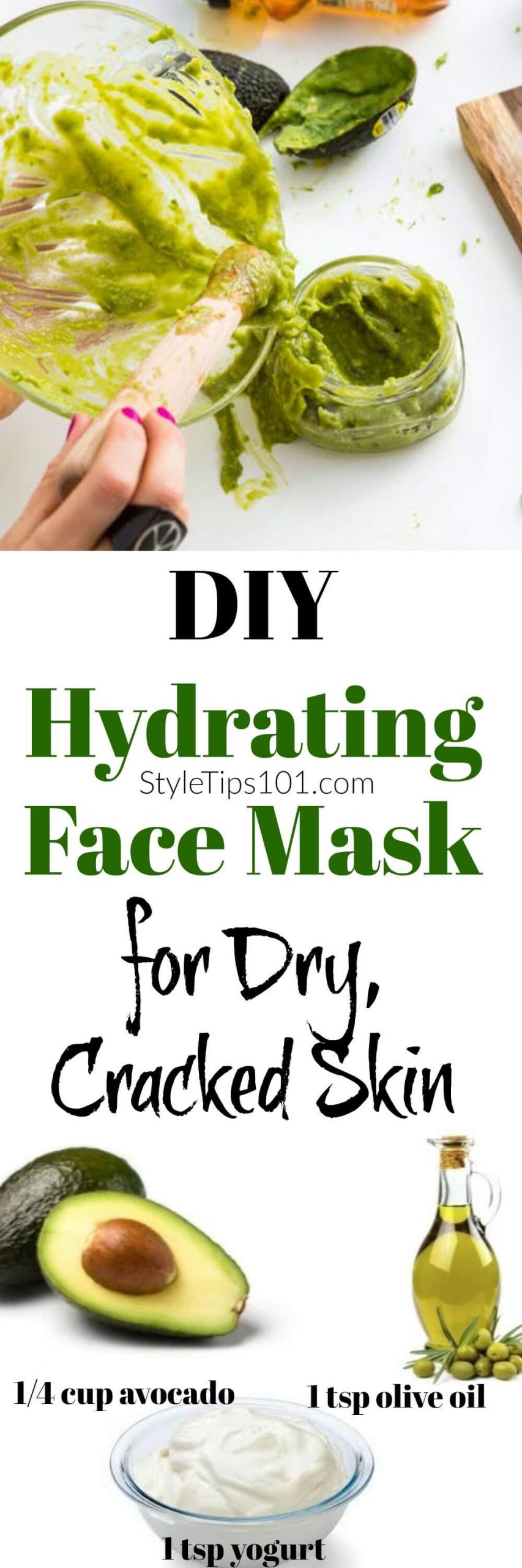 Hydrating Facial Mask DIY
 DIY Hydrating Face Mask With Avocado & Yogurt