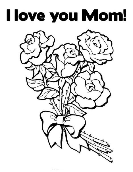 I Love You Coloring Pages Printable
 I Love You Mom Coloring Pages