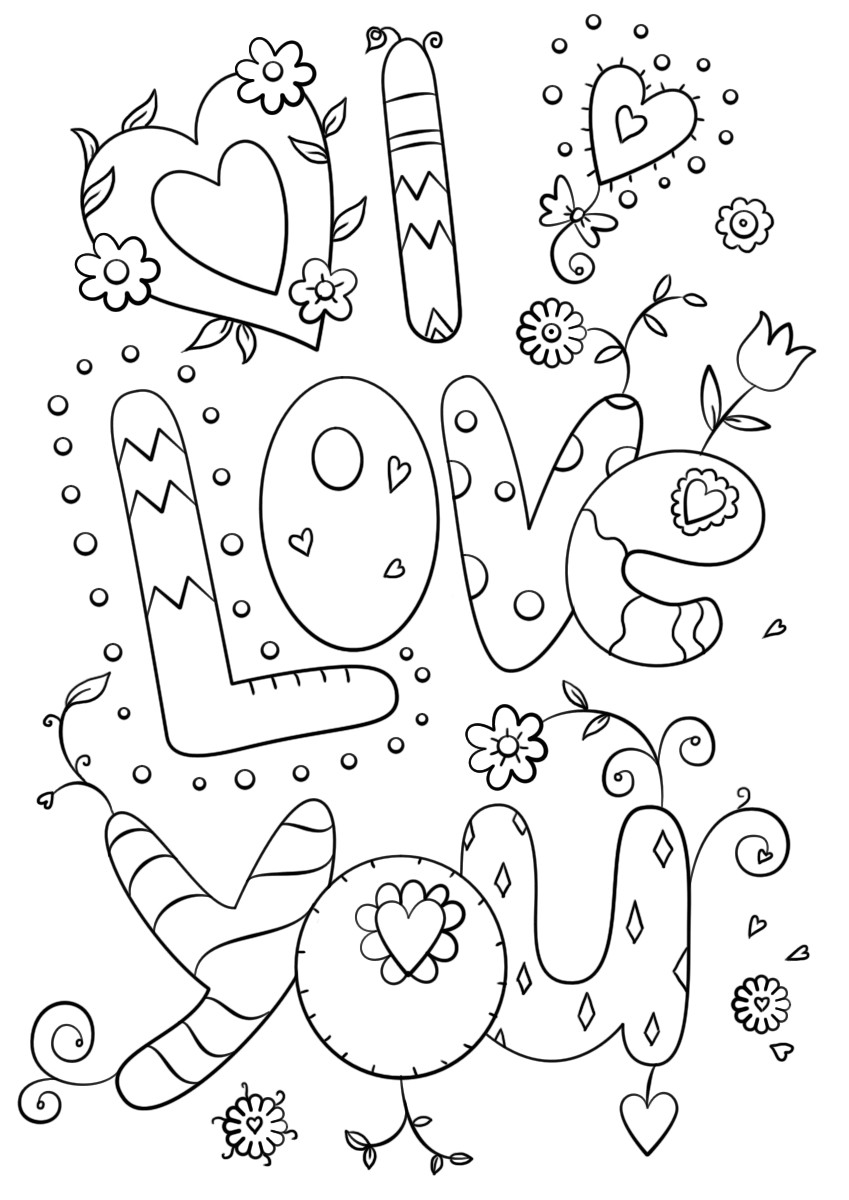 I Love You Coloring Pages Printable
 Love Coloring Pages Best Coloring Pages For Kids
