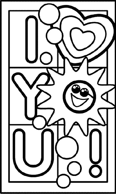 I Love You Coloring Pages Printable
 I Love You Coloring Page