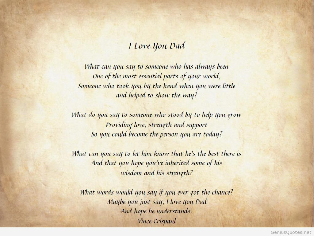 I Love You Dad Quotes From Daughter
 Dad Quotes Wallpaepr