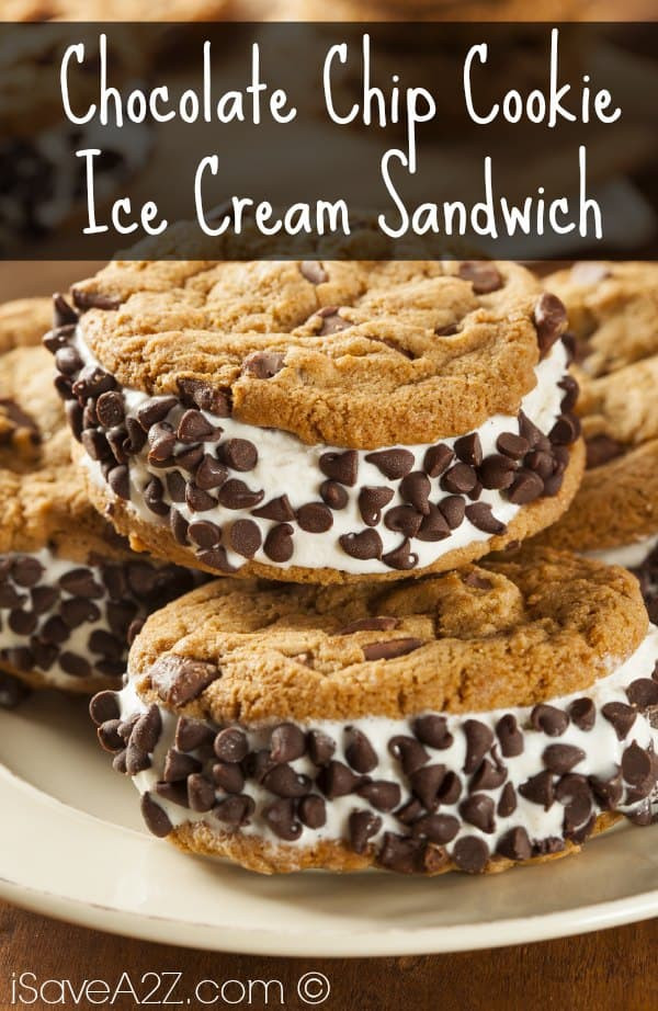 Ice Cream Sandwich Cookies
 Chocolate Chip Cookie Ice Cream Sandwich iSaveA2Z