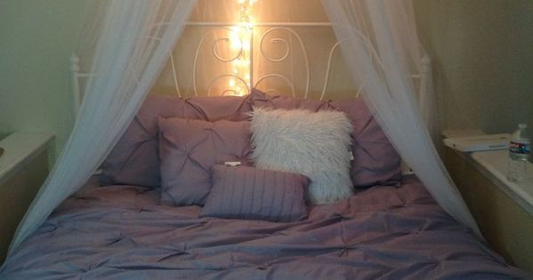 Icicle Lights In Bedroom
 7 Dreamy DIY Bedroom Canopies