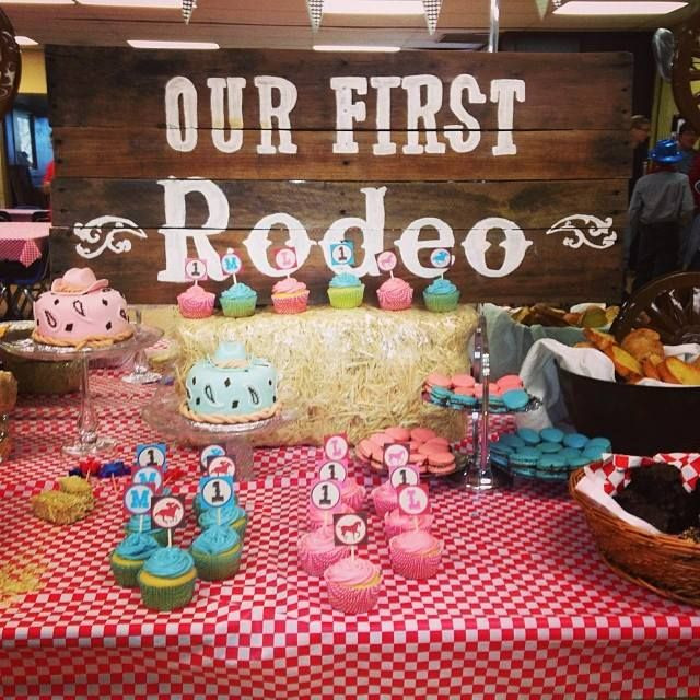 Ideas For 1 Year Old Birthday Party
 Cowboy Themed First Birthday Party