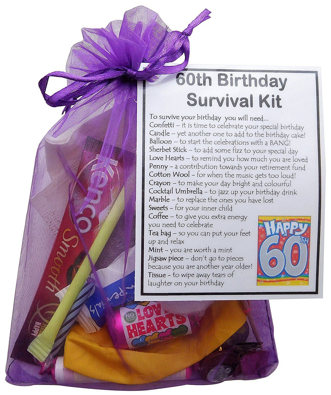 Ideas For 60Th Birthday Gift
 60th Birthday Gift Unique Novelty survival kit 60th
