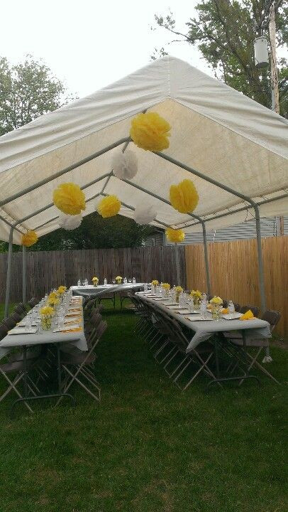 Ideas For A Backyard Engagement Party
 Cute for a backyard bud wedding reception