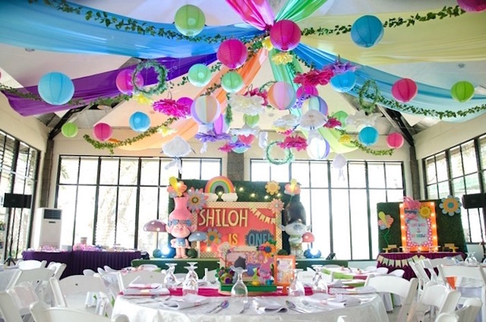 Ideas For A Trolls Pool Party
 Kara s Party Ideas Colorful Trolls Birthday Party