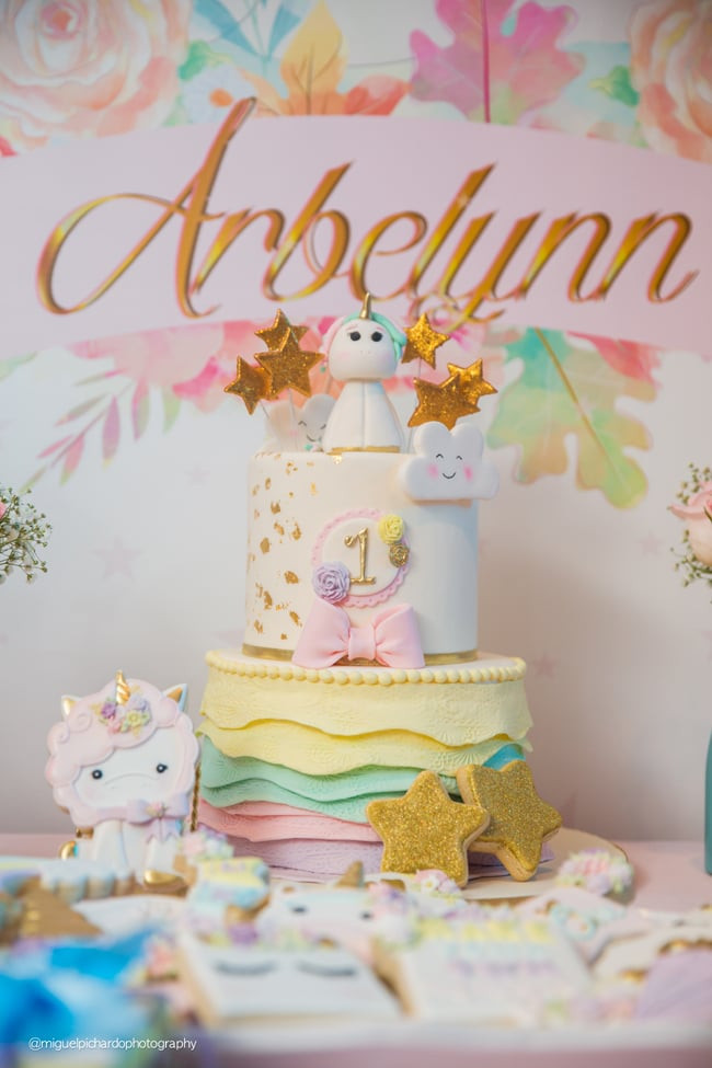 Ideas For A Unicorn Child'S Birthday Party
 Baby Unicorn Themed First Birthday Party Pretty My Party