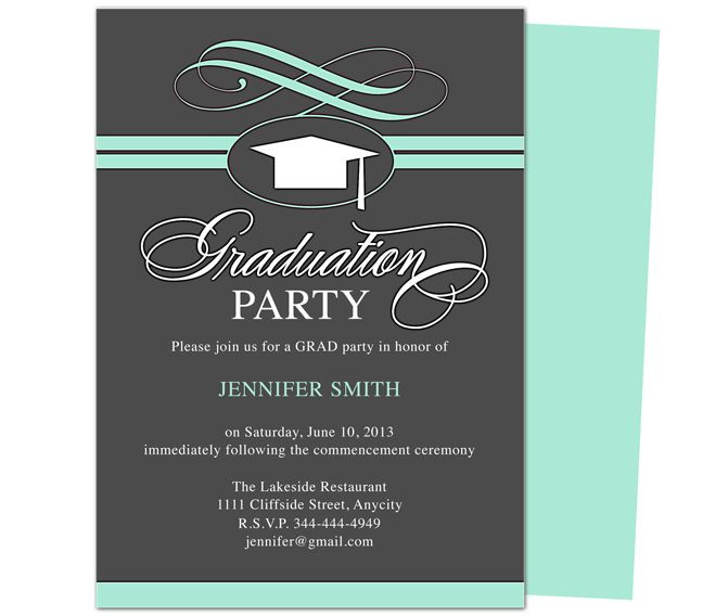 Ideas For Graduation Party Invitations
 Graduation Party Invitation Templates Swirl Graduation