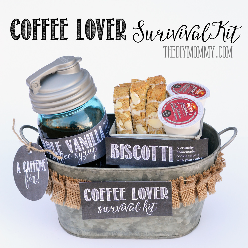 Ideas For Making A Coffee Gift Basket
 A Gift in a Tin Coffee Lover Survival Kit