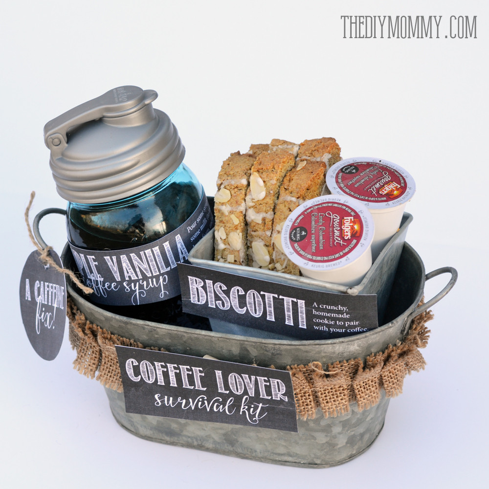 Ideas For Making A Coffee Gift Basket
 A Gift in a Tin Coffee Lover Survival Kit