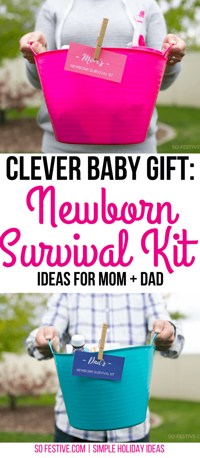 Ideas For New Baby Gift
 How to Make a Newborn Survival Kit for a Baby Shower Gift