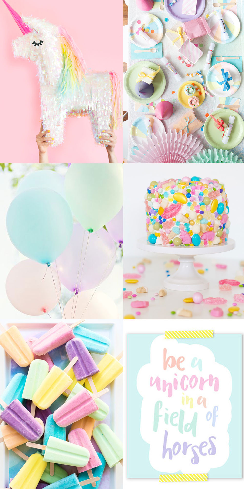 Ideas For Unicorn Party
 UNICORN PARTY INSPIRATION Tell Love and Party