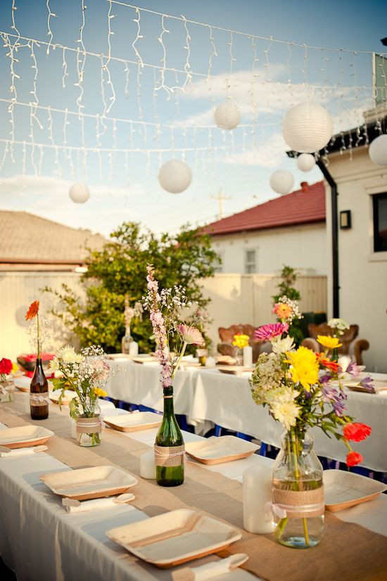 Ideas To Decorate Backyard For Engagement Party
 Idea for January party Love the day to night styling of