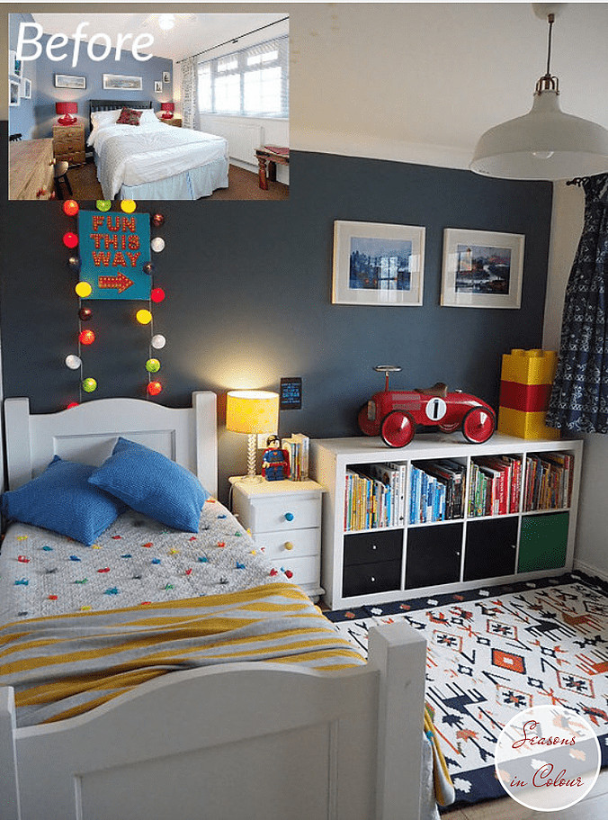 Ikea Kids Room Decor
 Kids room makeover in blue and red