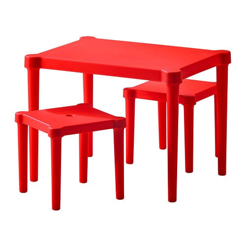Ikea Kids Table
 UTTER Children s table with 2 stools IKEA