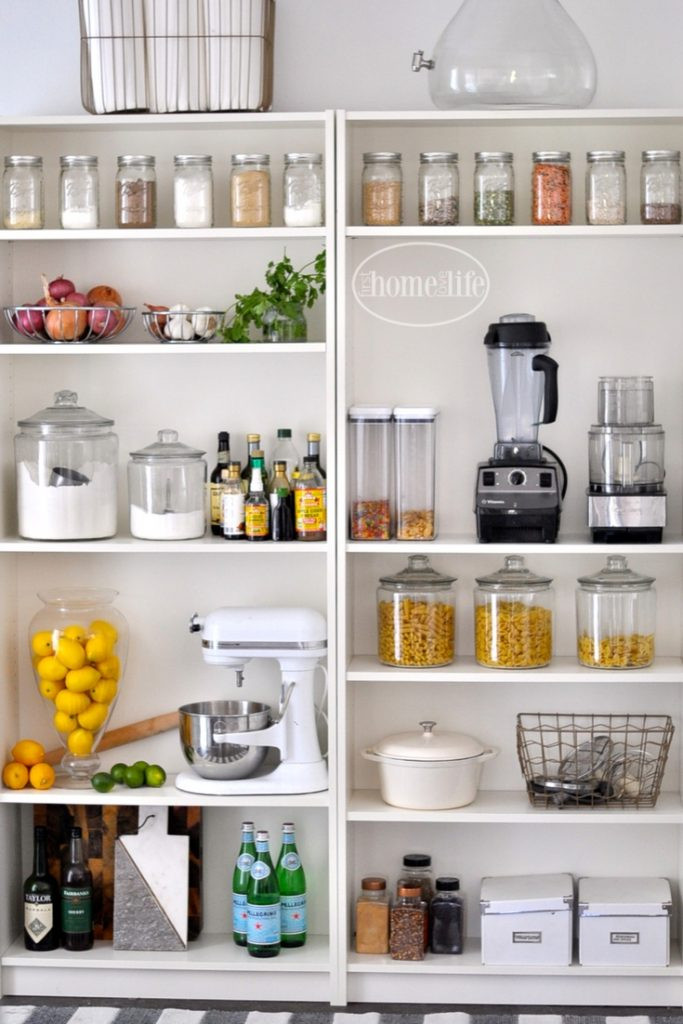 Ikea Kitchen Storage
 Open Pantry Using Bookshelves First Home Love Life