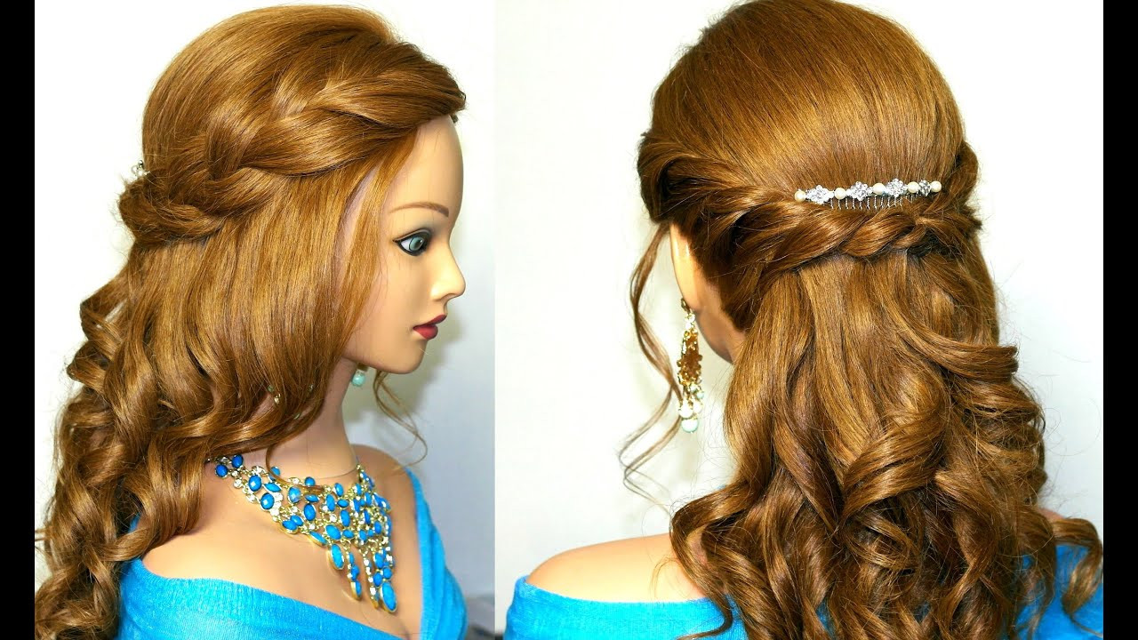 Images Of Prom Hairstyles
 Curly romantic prom hairstyle for medium long hair