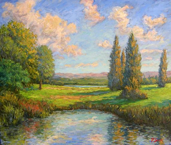 Impressionist Landscape Paintings
 Original impressionist oil painting landscape sunny day