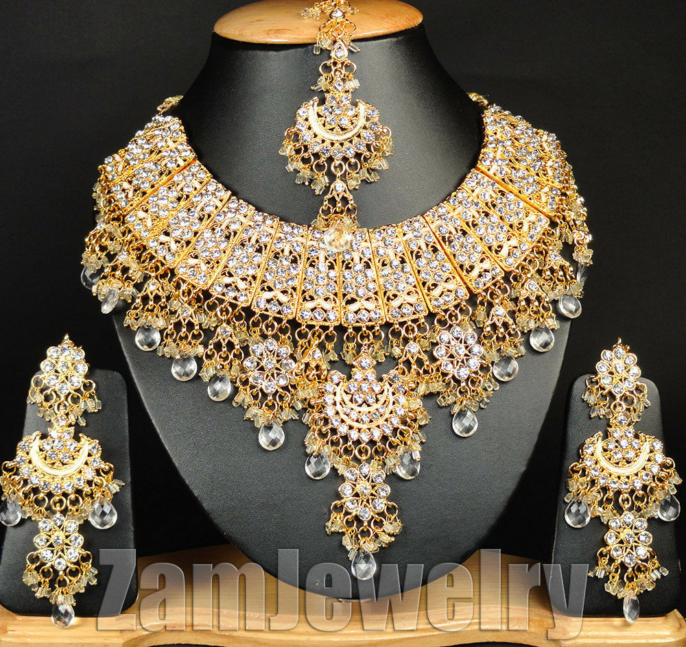 Indian Bridal Jewelry Sets
 Fashion EDH Designer Bollywood Gold Plated Jewelry Indian