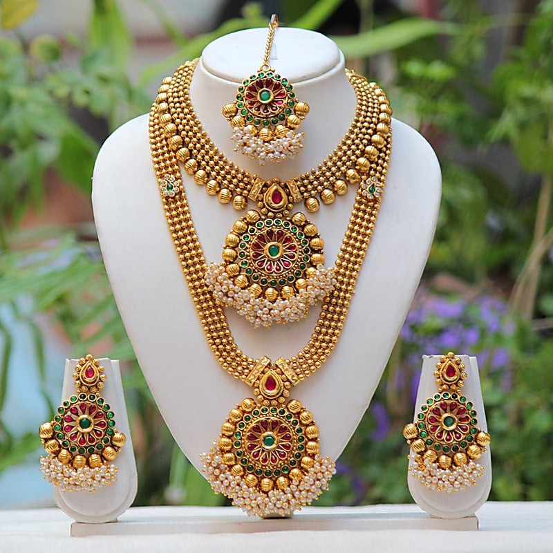 Indian Bridal Jewelry Sets Online
 Buy Craftsvilla Artificial Traditional Flower Design Green