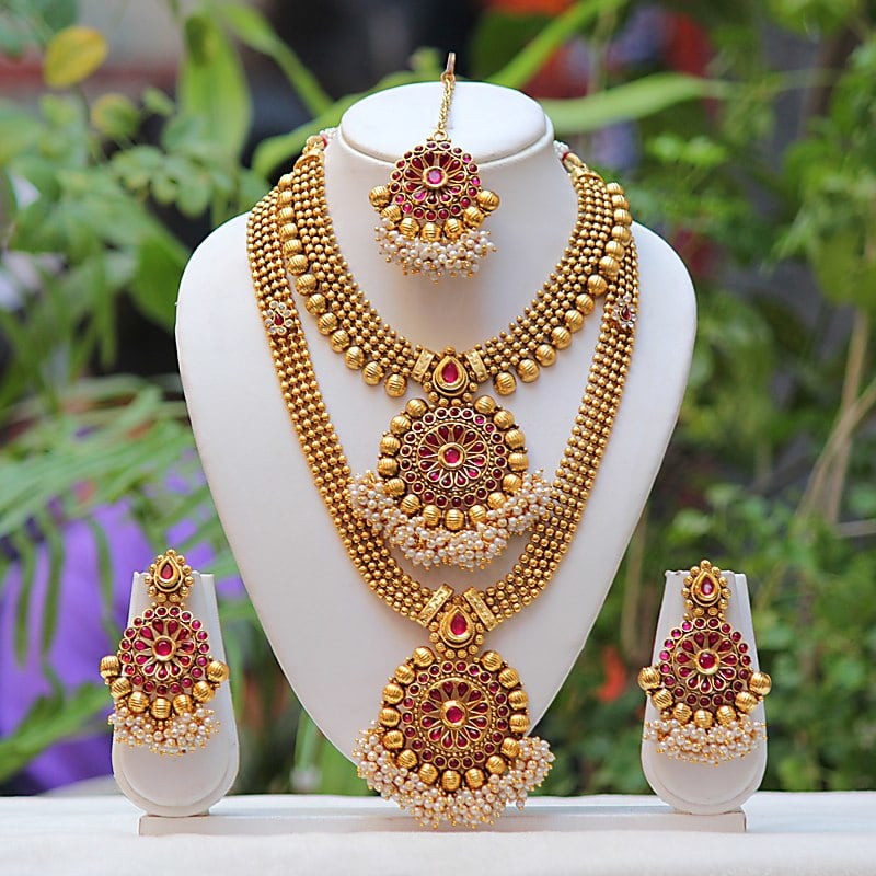 Indian Bridal Jewelry Sets Online
 Buy Craftsvilla Traditional South Indian Flower Design