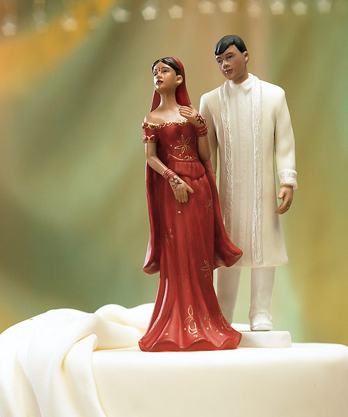 Indian Wedding Cake Toppers
 Traditional Indian Bride and Groom Wedding Cake Topper