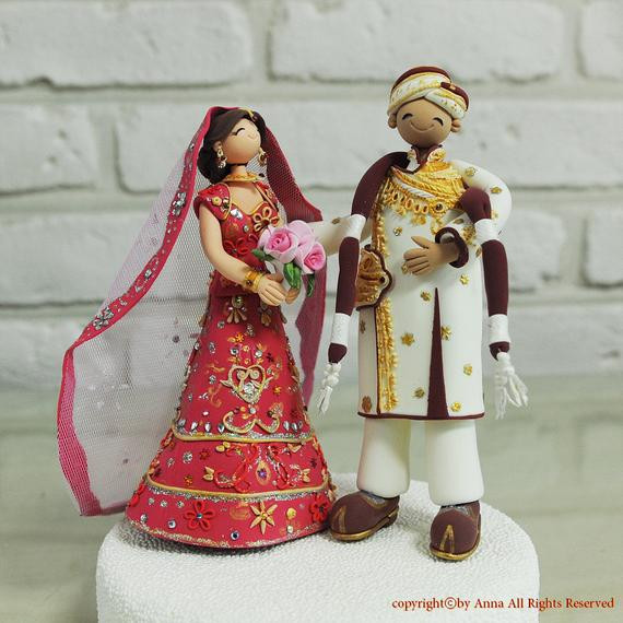 Indian Wedding Cake Toppers
 Items similar to Custom Wedding Cake Topper Indian