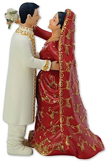 Indian Wedding Cake Toppers
 TRADITIONAL ASIAN INDIAN BRIDE AND GROOM WEDDING CAKE