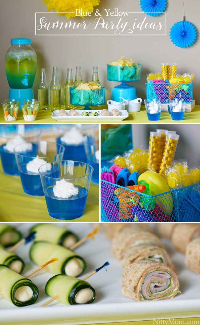 Indoor Summer Theme Party Ideas
 Blue & Yellow Indoor Summer Party Ideas
