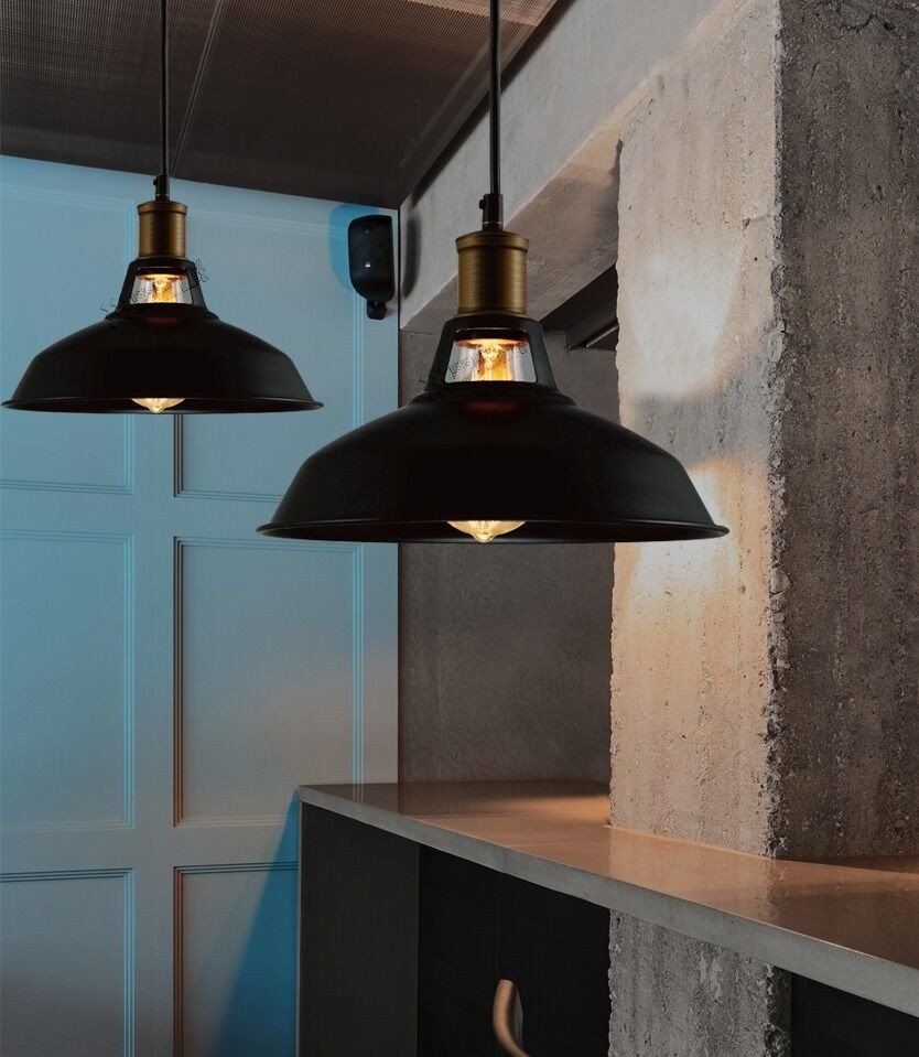 Industrial Kitchen Lighting
 Industrial Retro Vintage Black Pendant Lamp Kitchen Bar