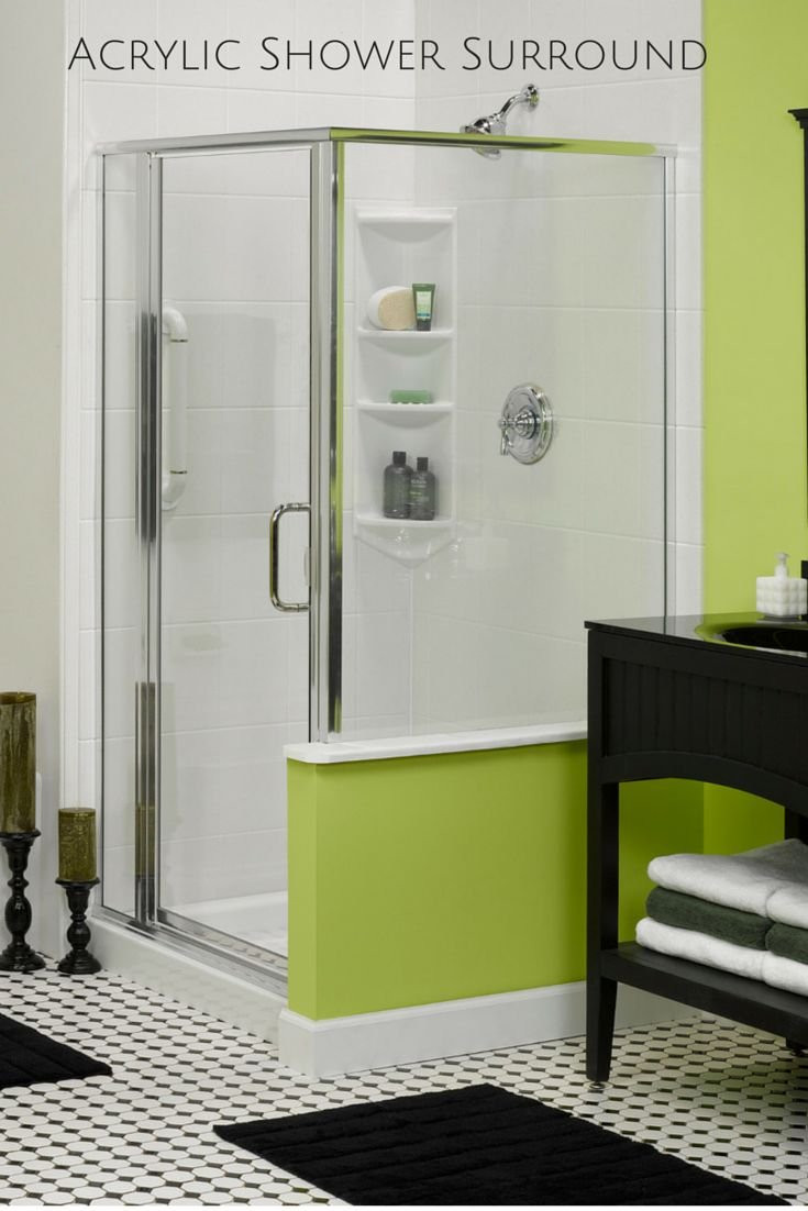 Inexpensive Bathroom Shower Wall Ideas
 e Piece Tub Surround Normal Shower Window Bathtub Wall