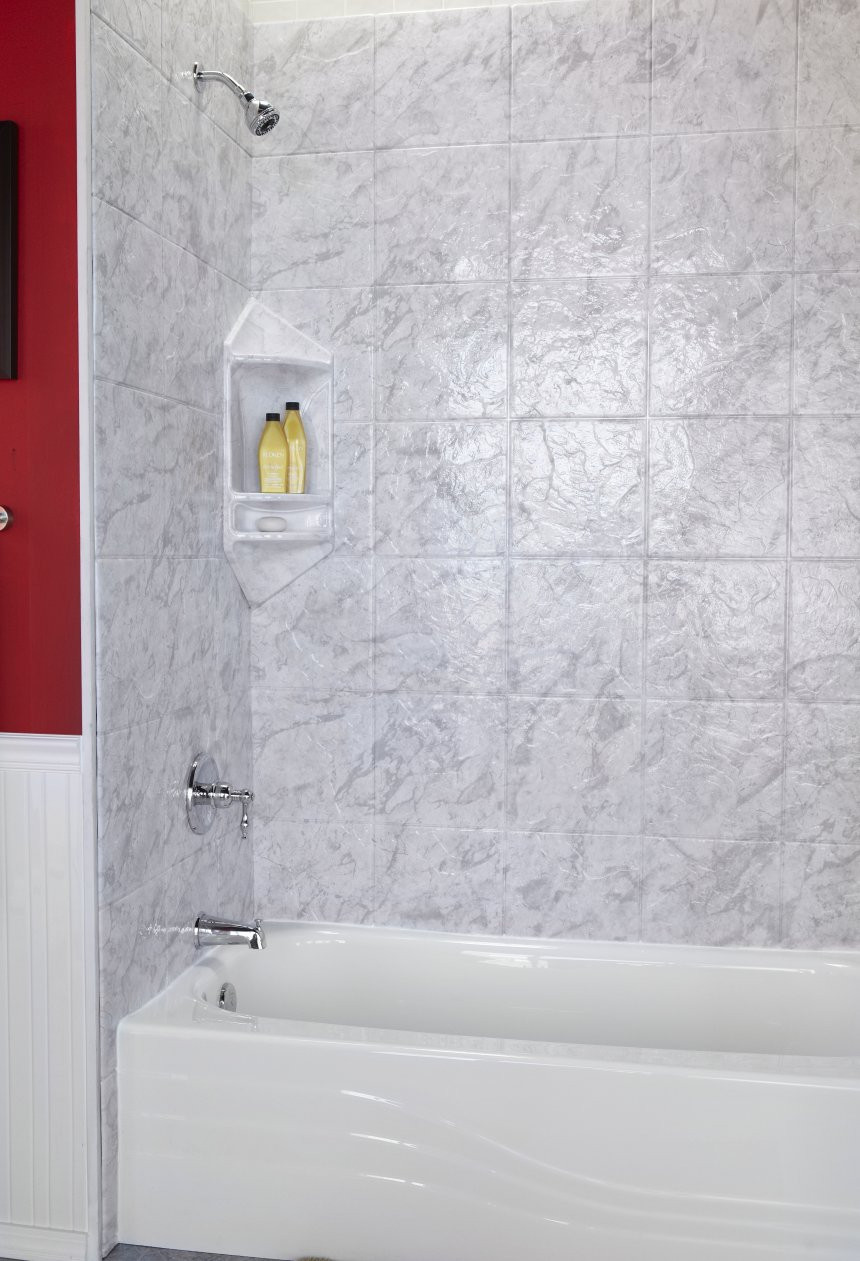 Inexpensive Bathroom Shower Wall Ideas
 Lowes Tub Surround e Piece Mesmerizing Bathtub Shower