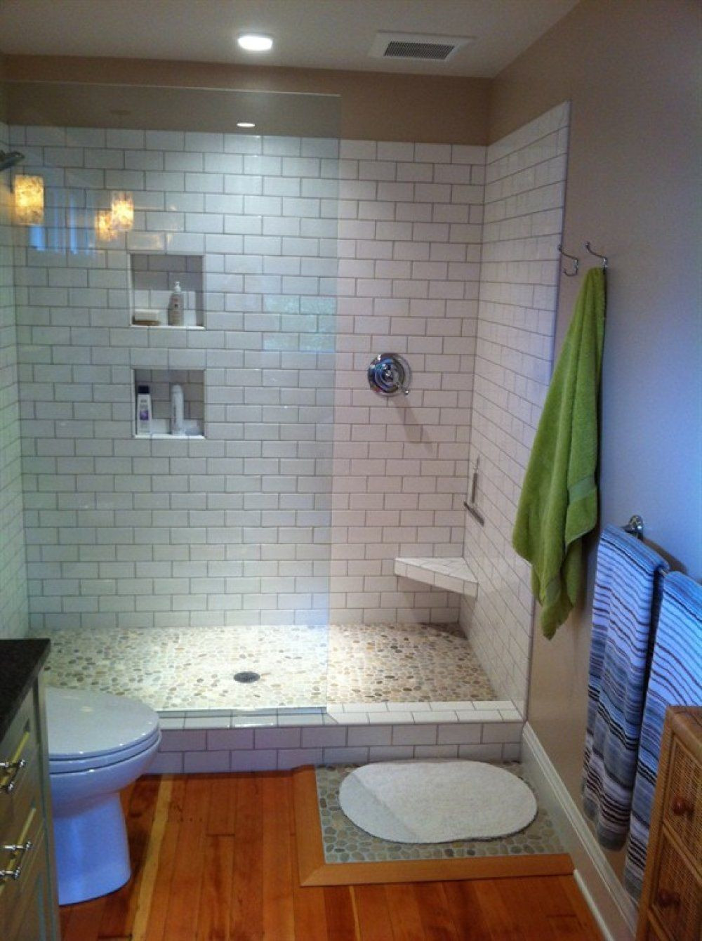 Inexpensive Bathroom Shower Wall Ideas
 Here s an inexpensive prefabricated doorless walk in