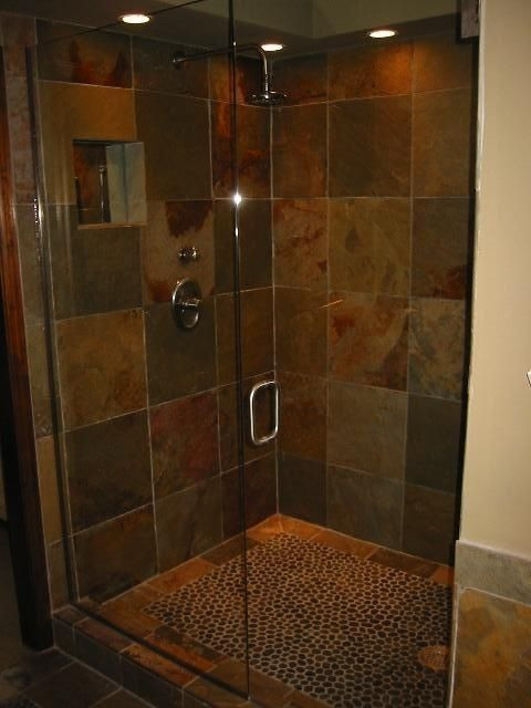 Inexpensive Bathroom Shower Wall Ideas
 slate shower eas to go with cheap tile I just found at
