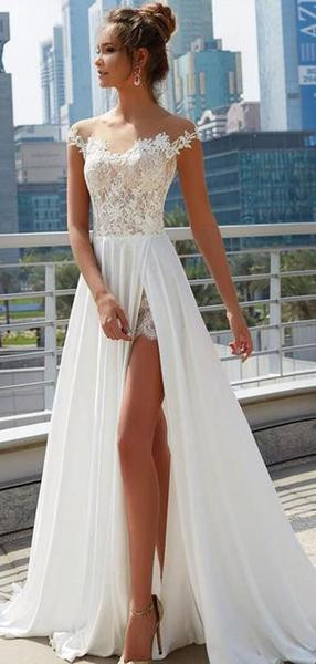 Inexpensive Wedding Gowns
 f Shoulder See Through Cheap Wedding Dresses line