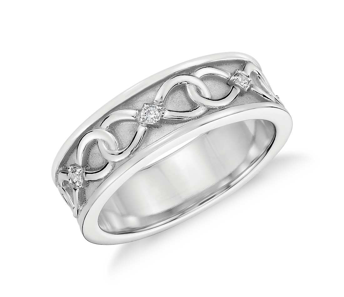 Infinity Wedding Ring
 Colin Cowie Diamond Infinity Wedding Ring in Platinum 7mm